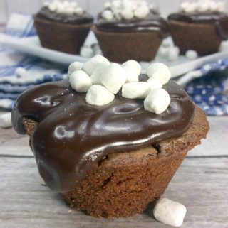 brownie mix cupcakes with marshamallows