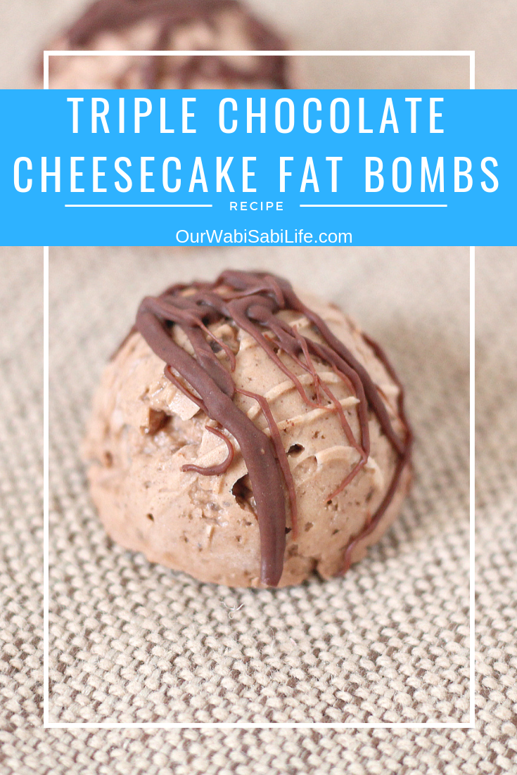 triple chocolate cheesecake fat bombs recipe picture for pinterest