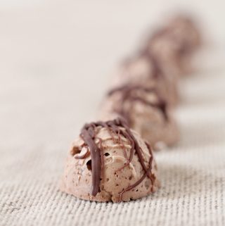 close up of triple chocolate fat bom