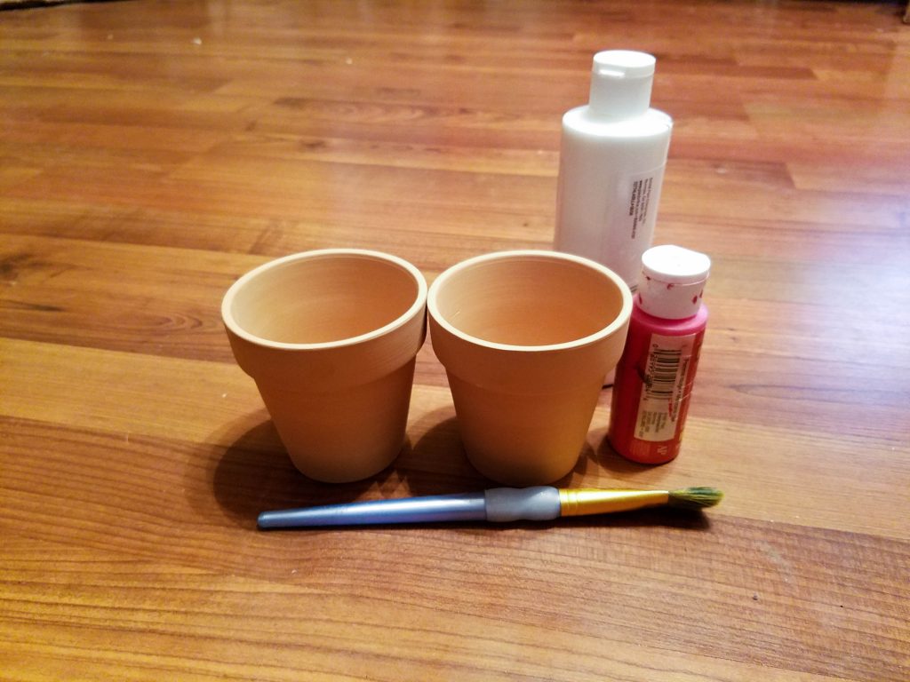 supplies for flower pot craft