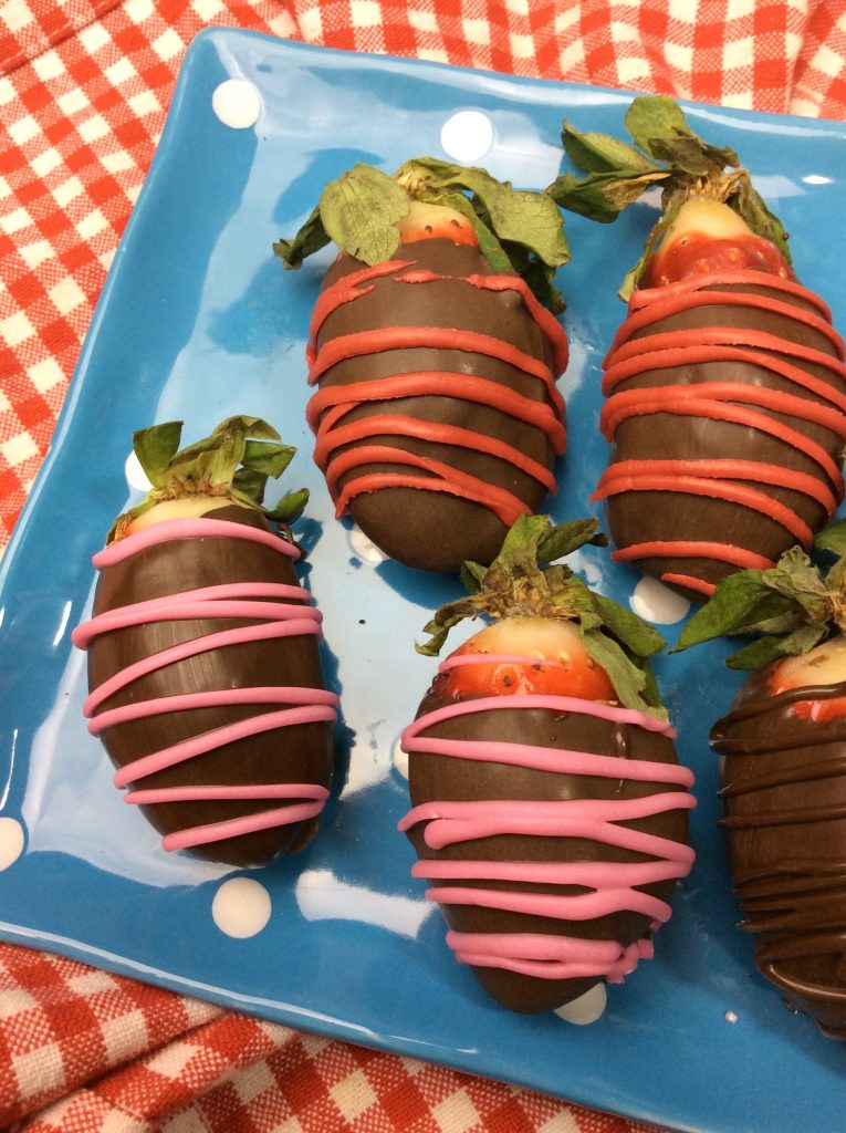 chocolate covered wine infused strawberries