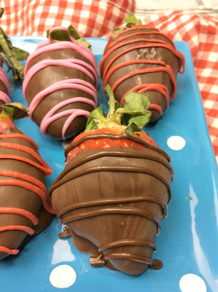 chocolate covered wine infused strawberries