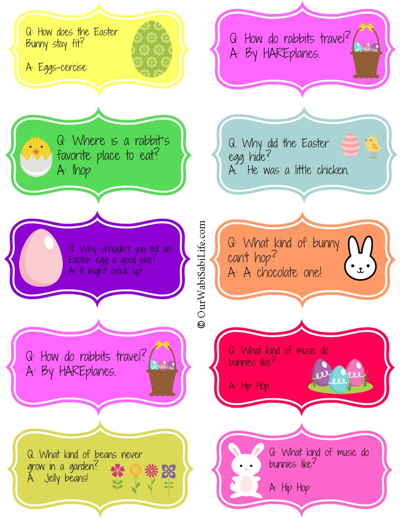 Easter Jokes for Kids - Free Printable | Our WabiSabi Life