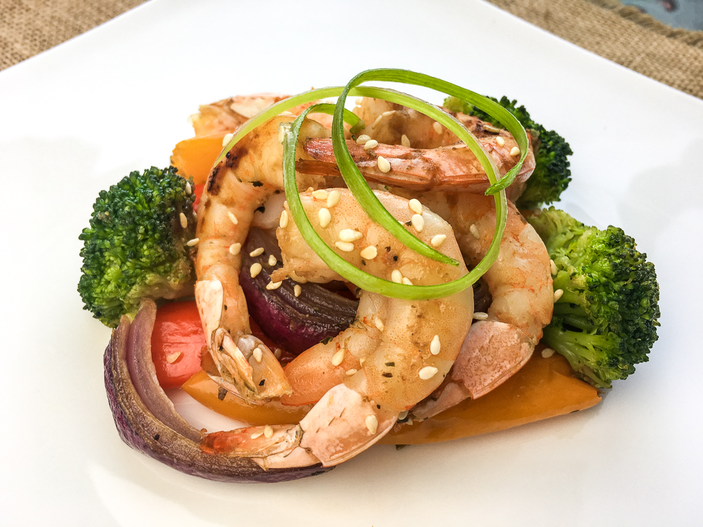 shrimp and vegetables