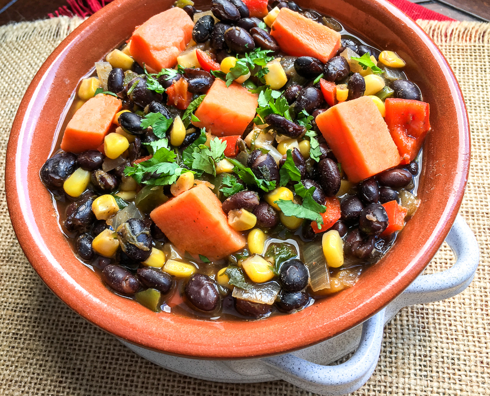 black bean sweet potato soup