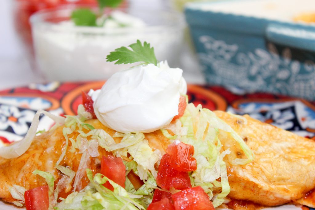 The Best Healthy Chicken Enchiladas