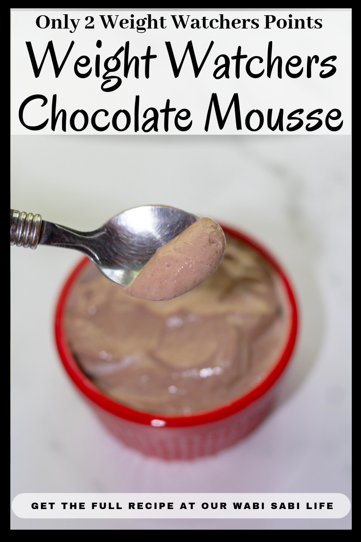 Looking for a delicious chocolate mousse recipe that you can indulge in as often as you like? This easy to make, great tasting chocolate mousse is only 2 Weight Watchers Points for the whole bowl. Once you try it, it will be your favorite Weight Watchers Dessert! #Weightwatchersdessert #HealthyDessert #ChocolateMousse