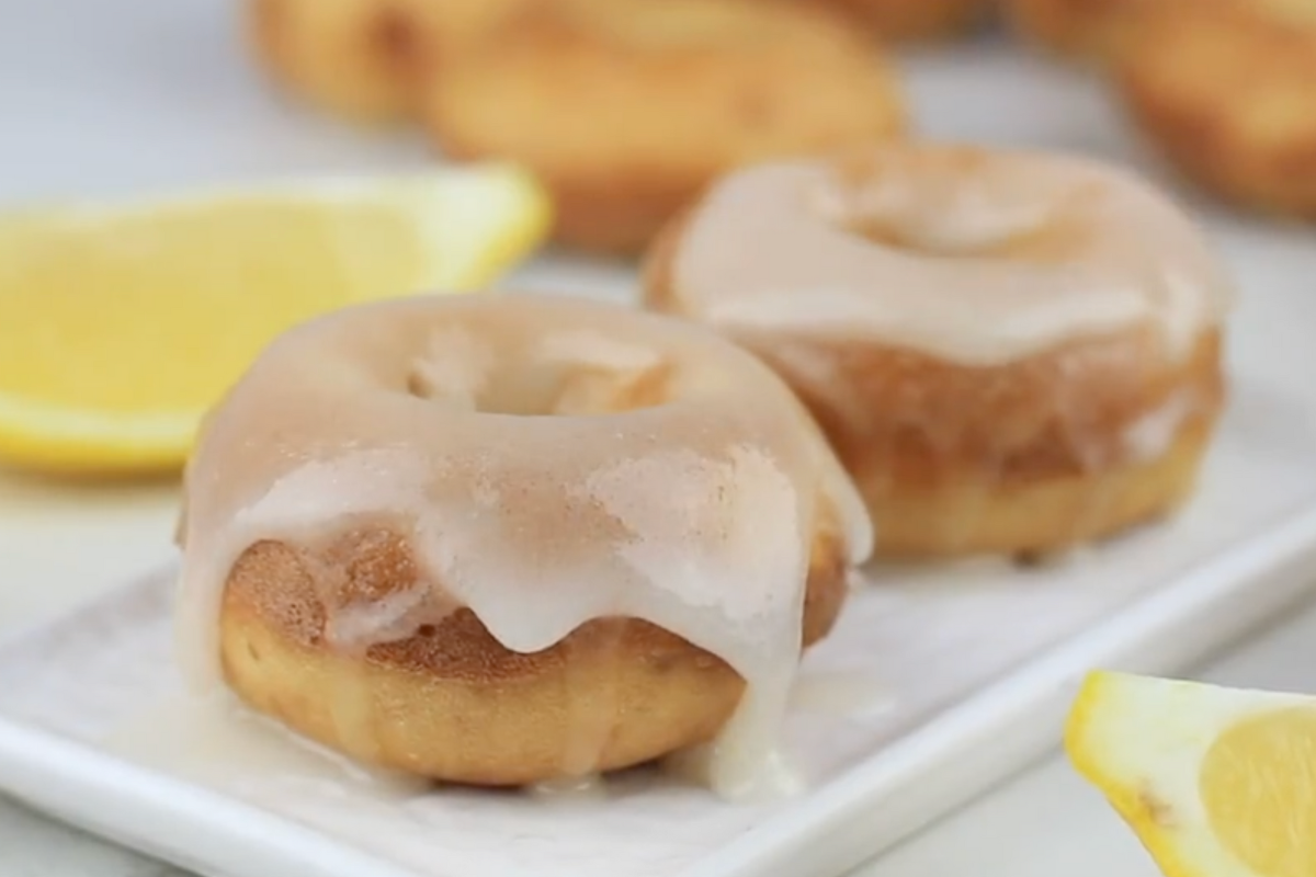 Love Lemon? Want to make Lemon Donuts at home? You have to try this recipe. These lemon doughnuts are so good you might eat the whole batch. But don't worry, they are only 1 point on Weight Watchers lemon donuts
