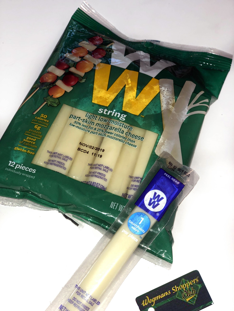 cheese sticks with wegman card