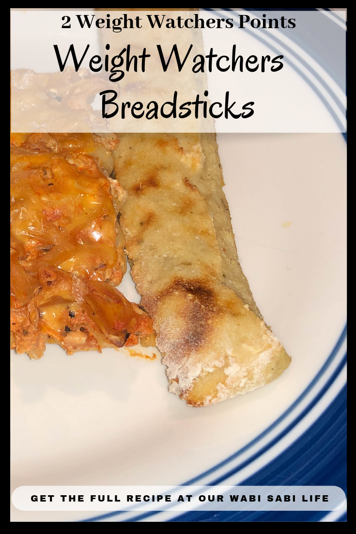 weight watchers breadsticks on a white plate picture for pinterest