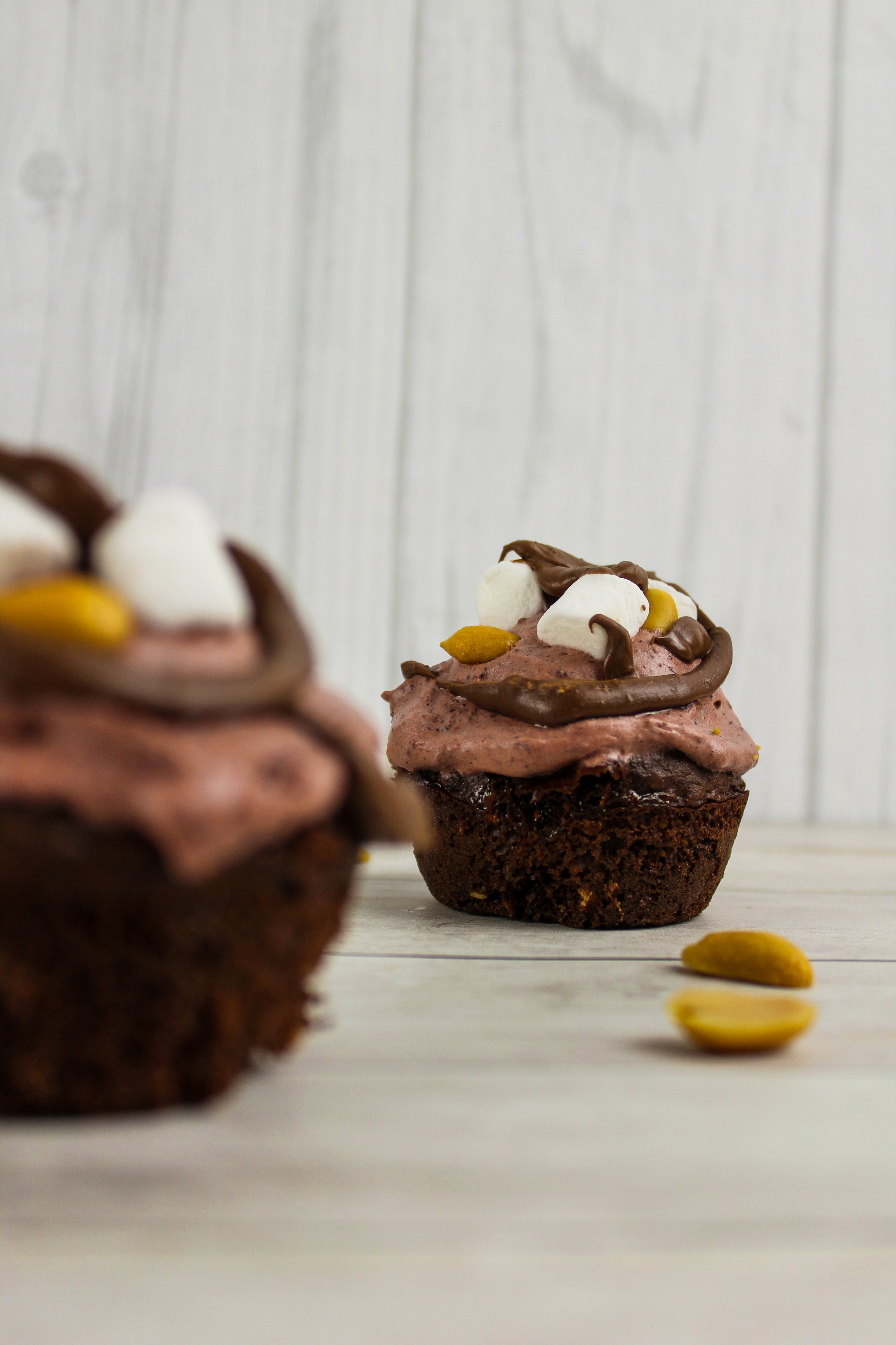 rocky road cupcakes, weight watchers cupcakes