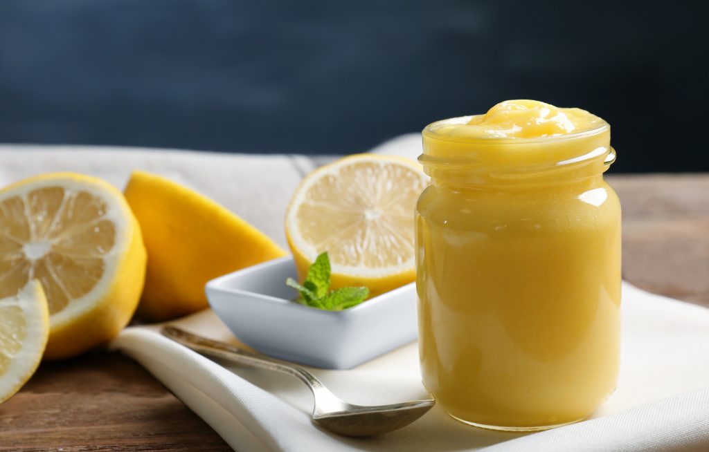 lemon pie filling in a jar