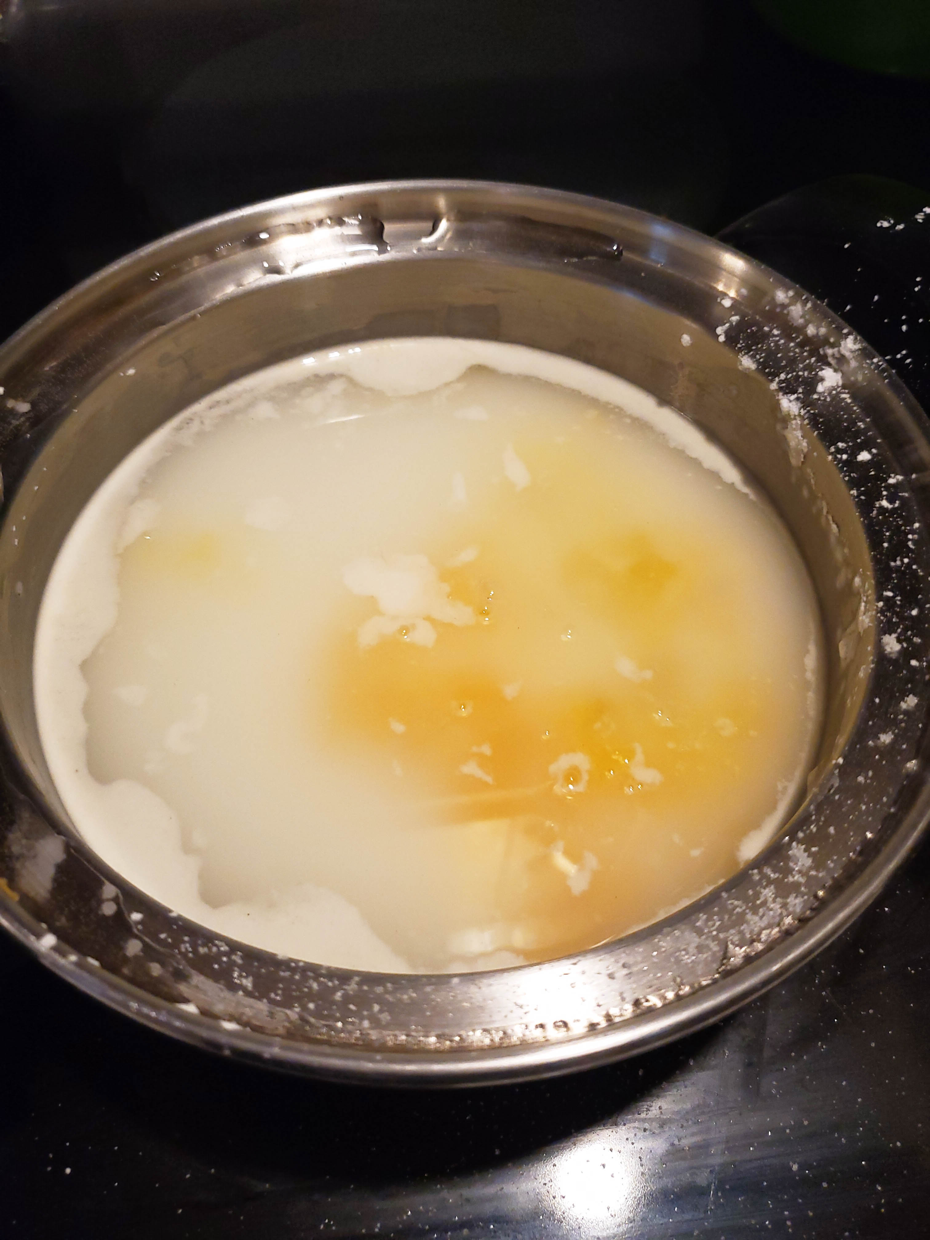 lemon pie filling ingredients in a pot