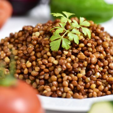 cooked lentils