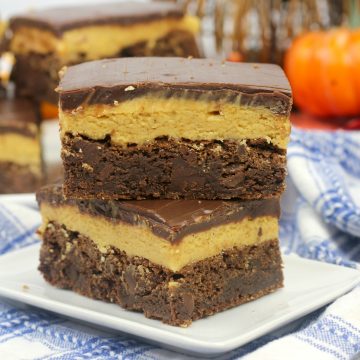 three layer pumpkin brownies
