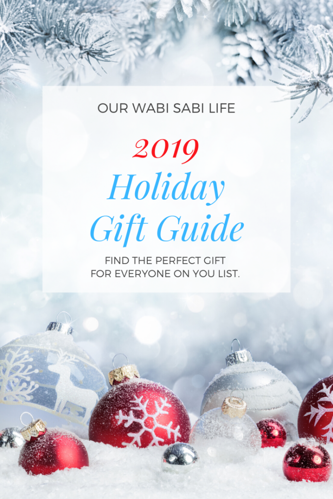 Holiday GIft Guide with snow and Christmas balls