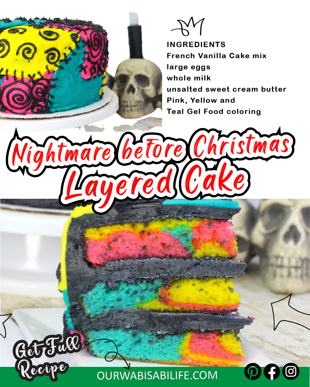 Nightmare Before Christmas Layer Cake