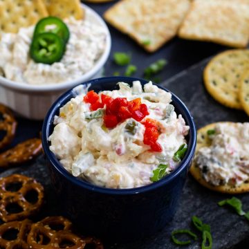 ramekin of jalapeno popper dip recipe