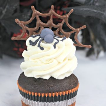spider web cupcakes