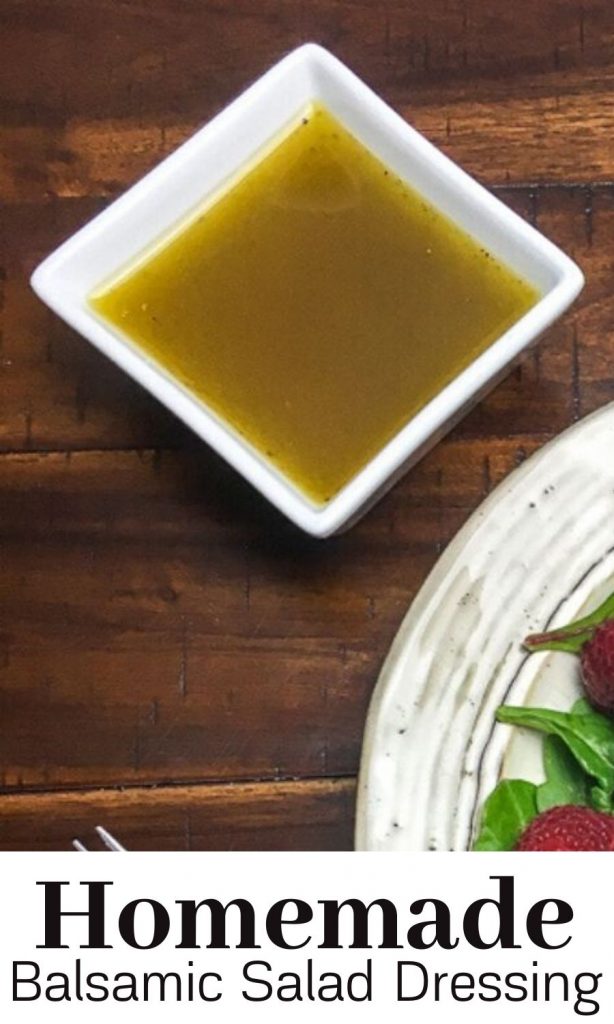 Homemade Balsamic Salad Dressing with Lemon