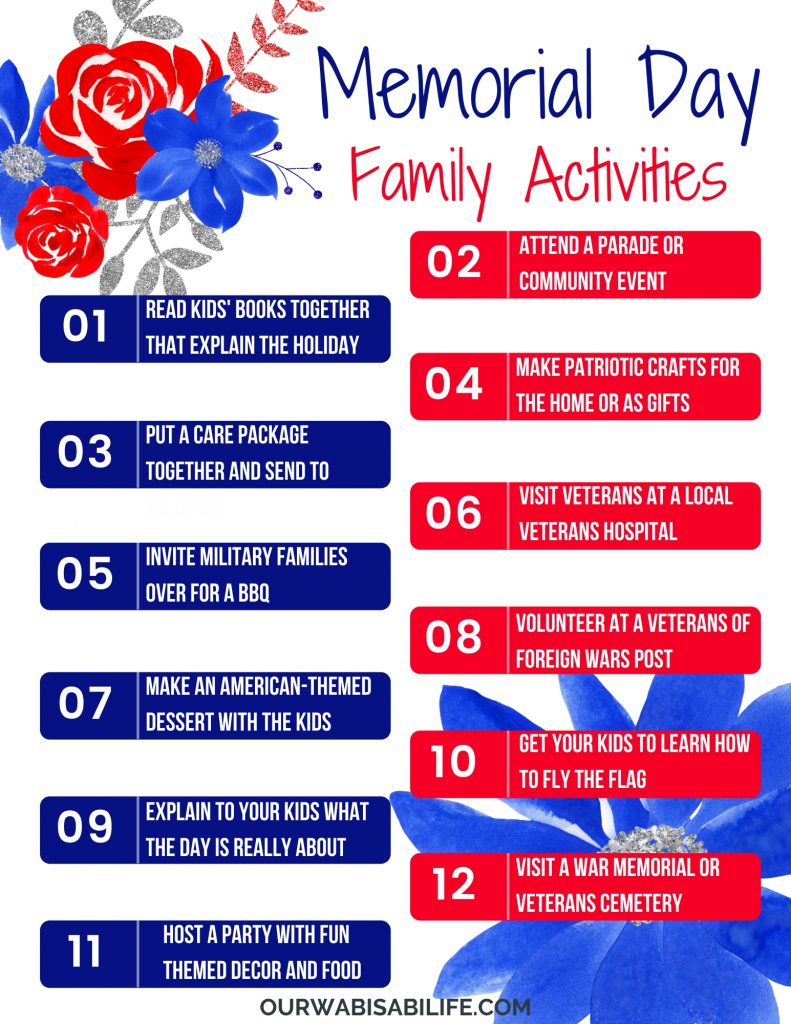 Memorial Day Family Activities- Free Printable