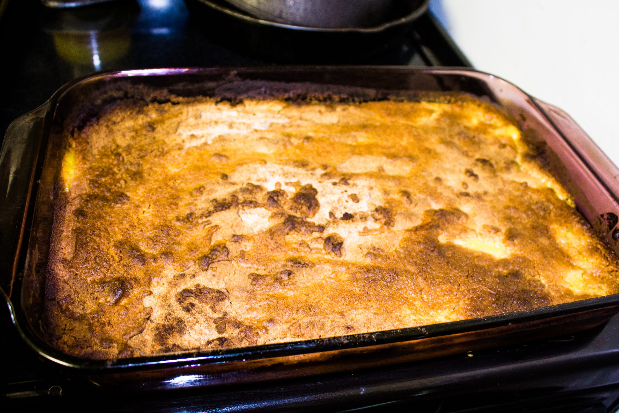 cake in a baking pan