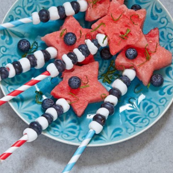 Easy Patriotic Fruit Skewers Recipe - Our WabiSabi Life