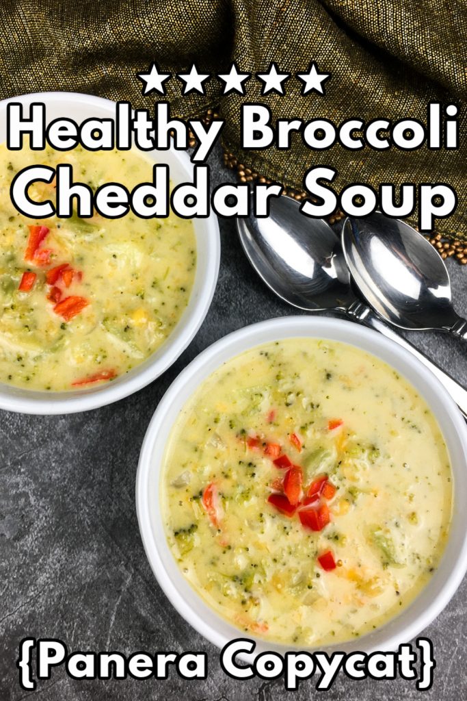 Healthy Broccoli Cheddar Soup {Panera Copycat}