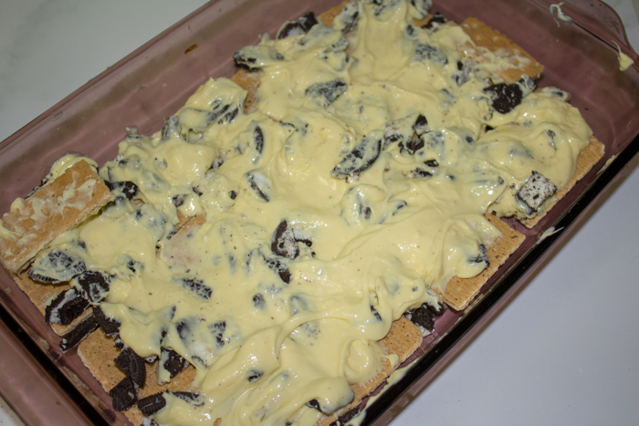 No Bake Oreo Cheesecake Icebox Cake