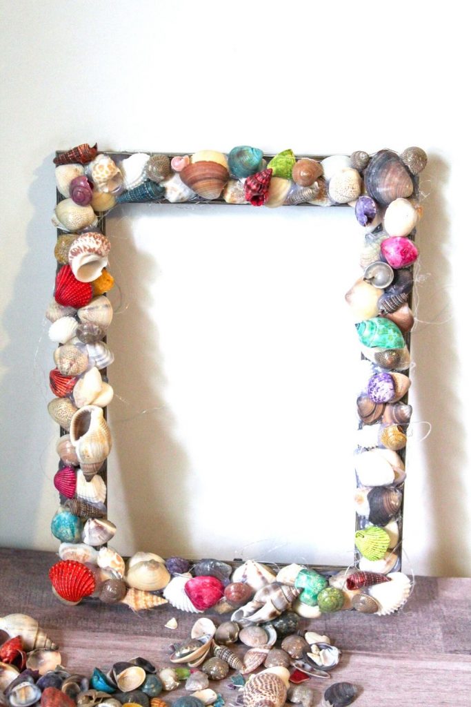 Nautical Seashell Picture Frame Craft
