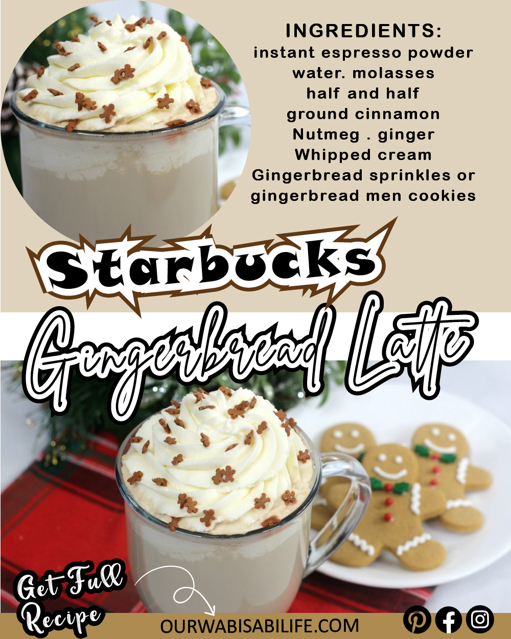 Gingerbread Latte (Starbucks Copycat)- The Big Man's World ®