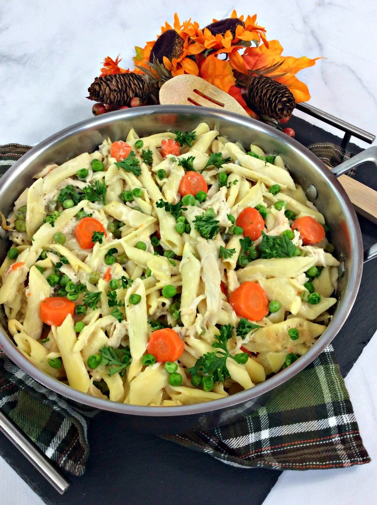 Turkey Bacon Alfredo Pasta - Our WabiSabi Life