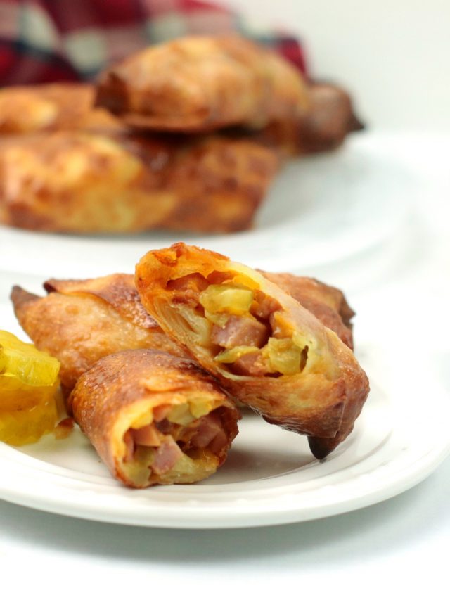 AMAZING AIR FRYER HAM AND CHEESE EGG ROLL