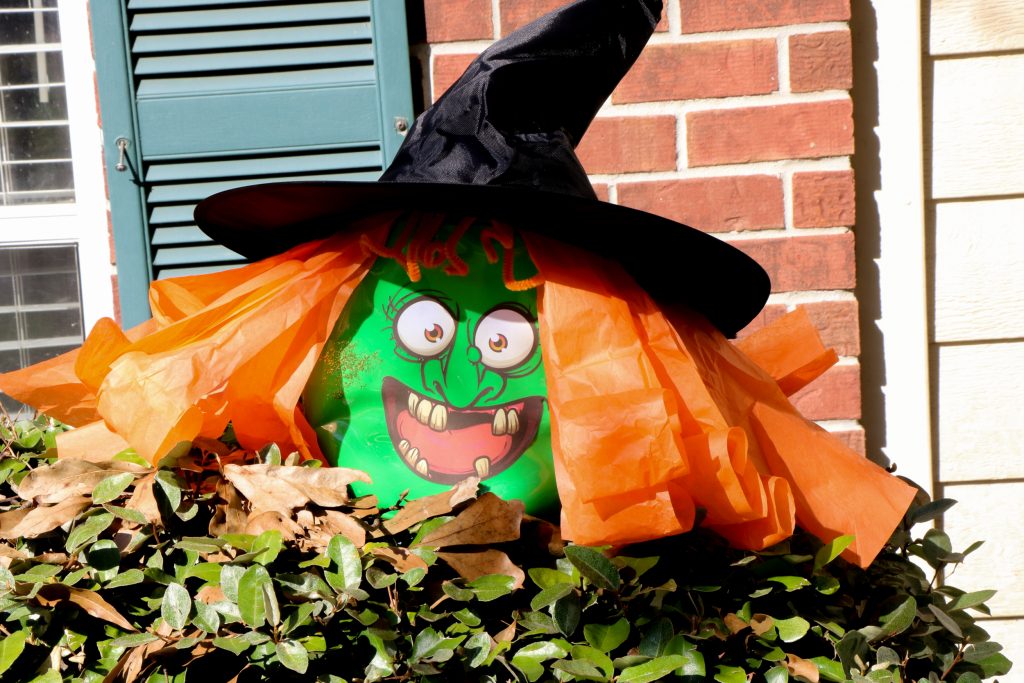 Halloween Witch from Upcycled Gain Container
