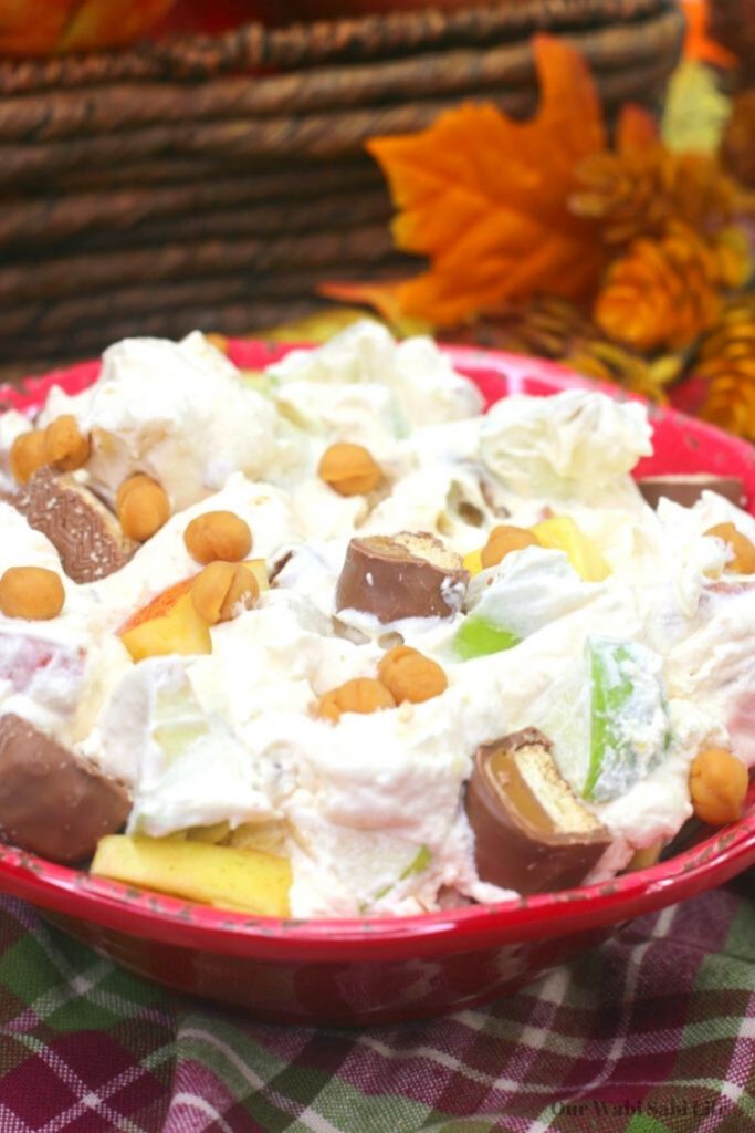Quick and Easy Sweet and Crunchy Twix Apple Salad