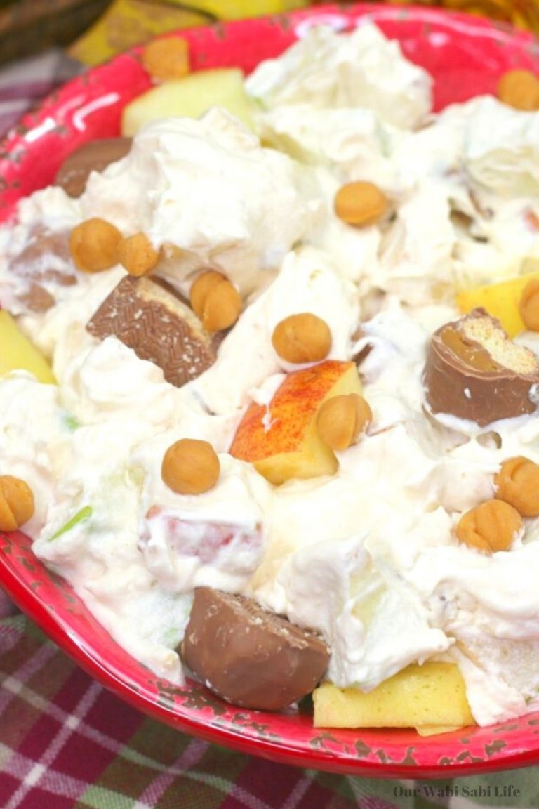 Quick and Easy Sweet and Crunchy Twix Apple Salad Our WabiSabi Life