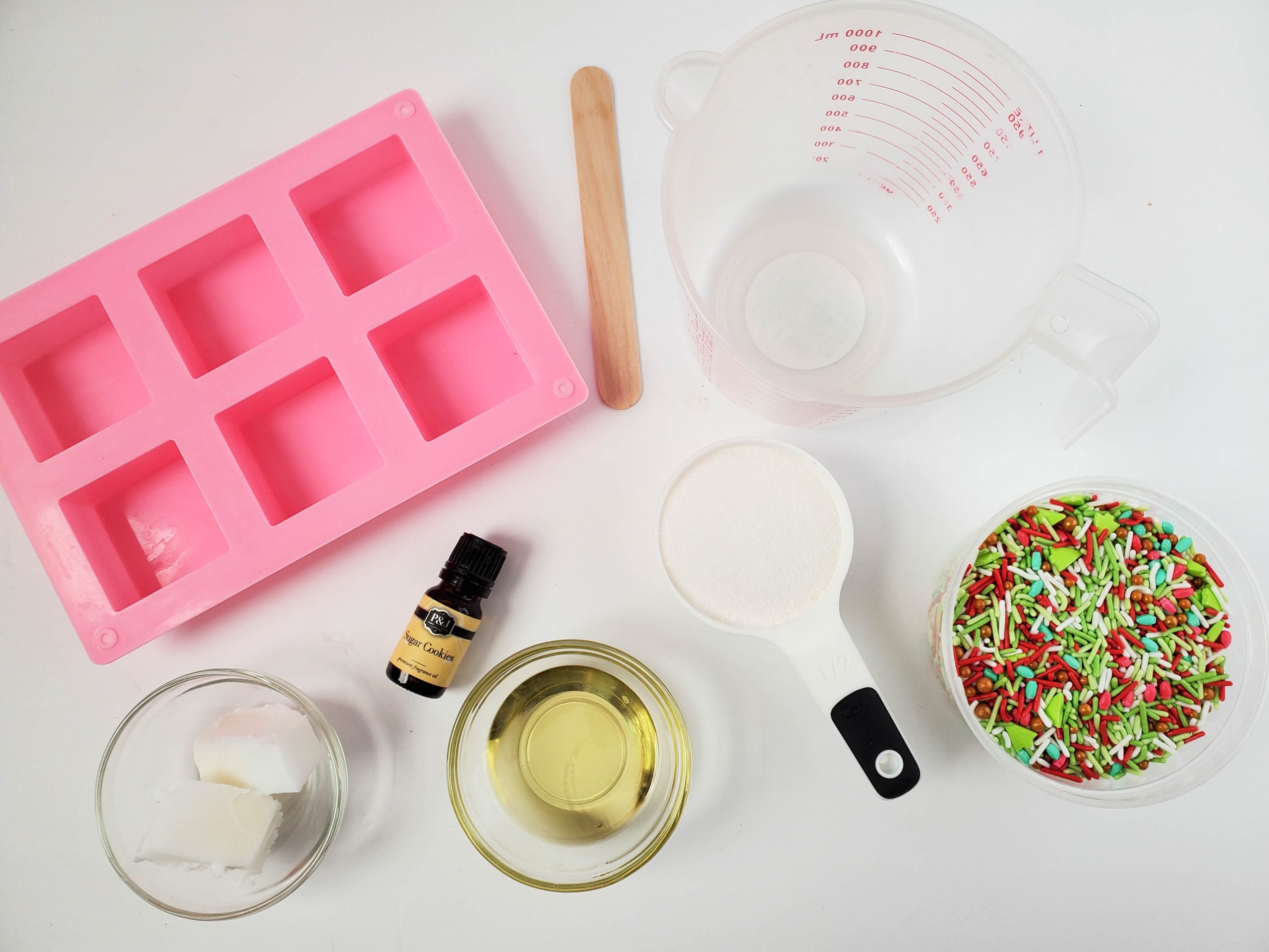 ingredients Sugar Cookie Scrub Bars with Sprinkles