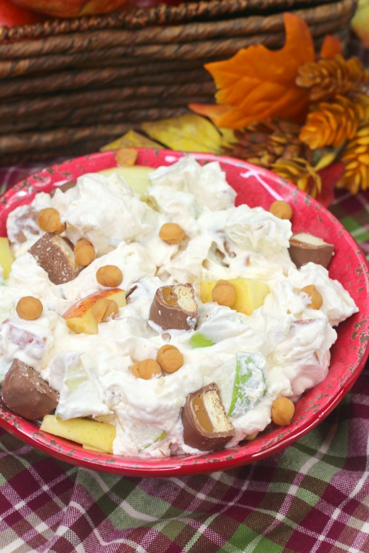 Quick and Easy Sweet and Crunchy Twix Apple Salad Our WabiSabi Life