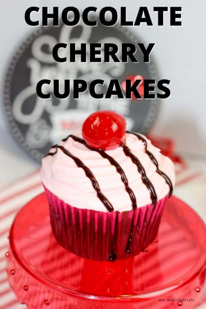 Chocolate Cherry Cupcakes for Valentines Day