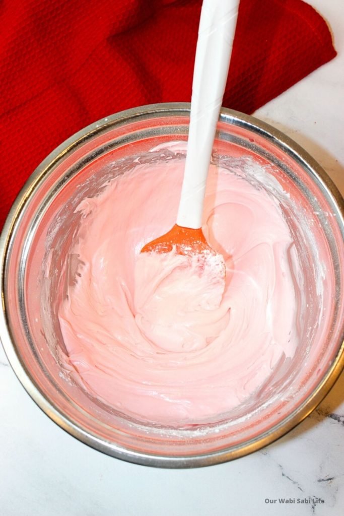 Cherry frosting for the top of Chocolate Cupcakes