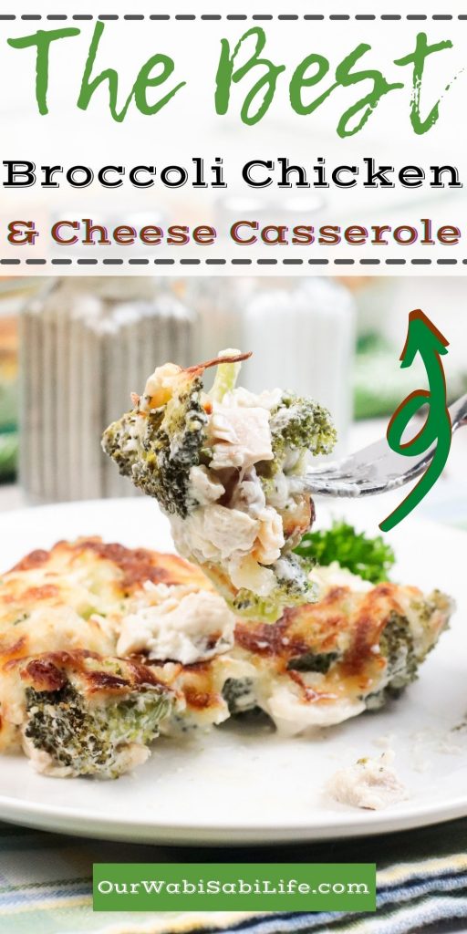 The Best Broccoli Chicken and Cheese Casserole pinterest image