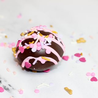 Hot Cocoa Bomb with pink sprinkles