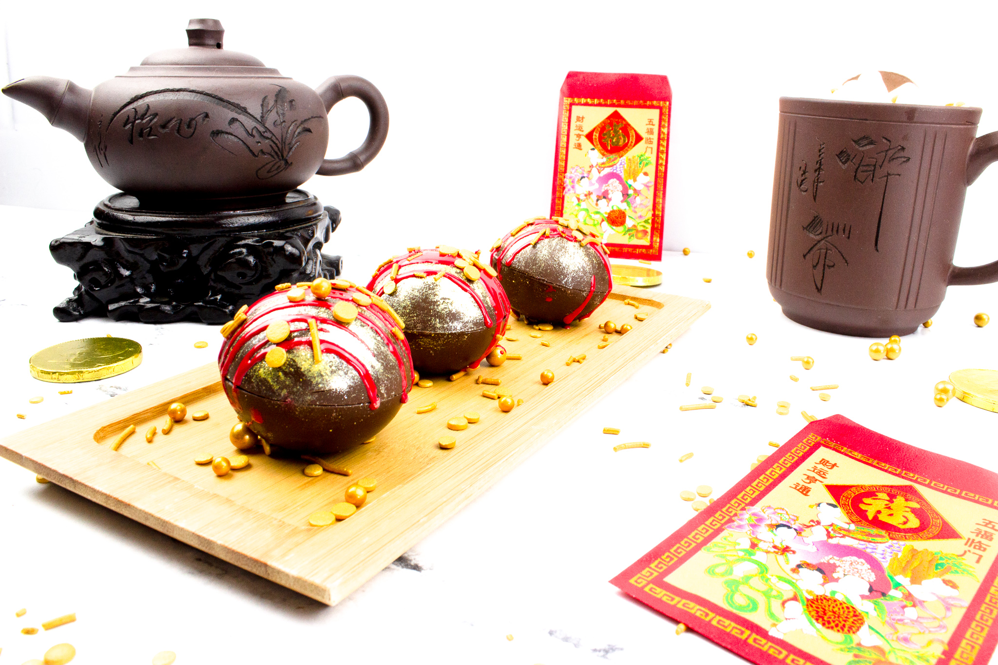 How to Make Chinese New Year Hot Chocolate Bombs - Our WabiSabi Life