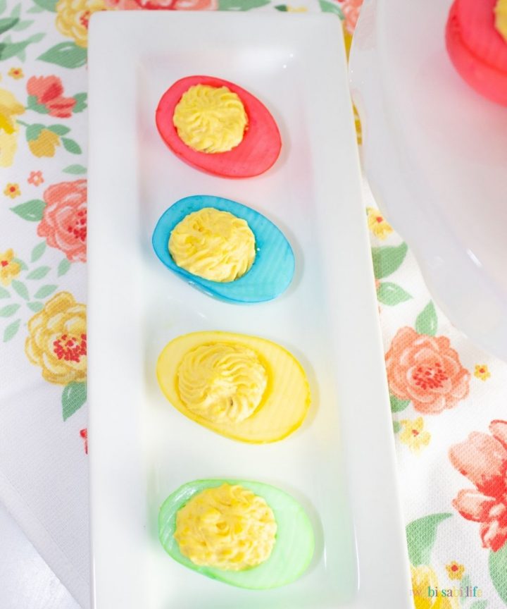 Easter Colored Deviled Eggs - Our WabiSabi Life