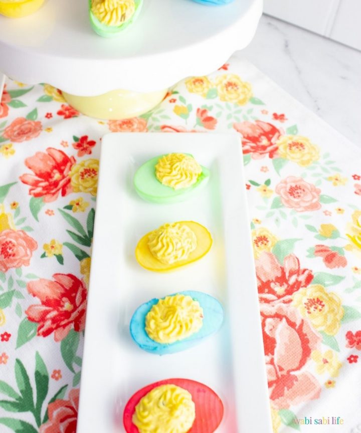 Easter Colored Deviled Eggs - Our WabiSabi Life