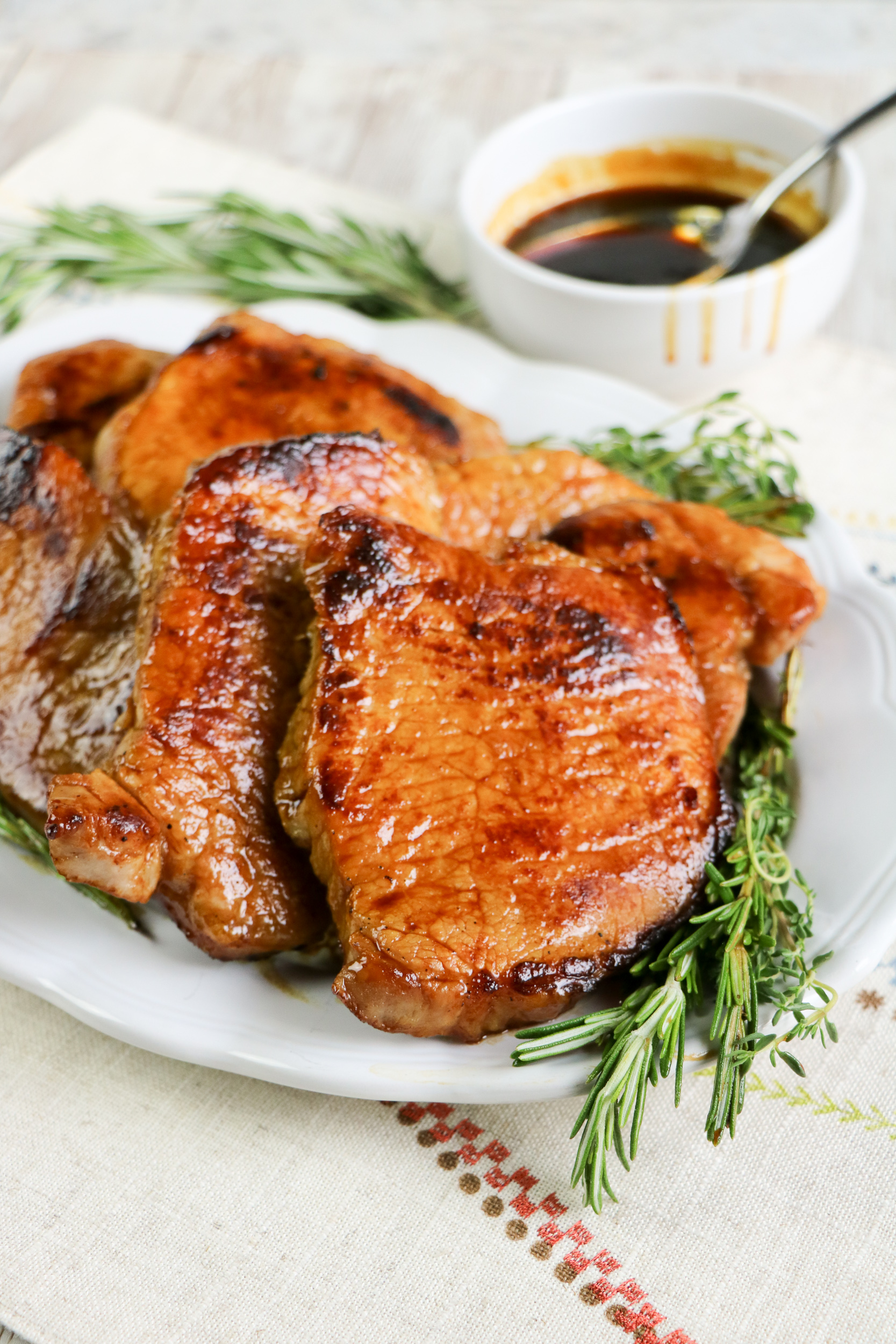 Bourbon Molasses Pork Chops