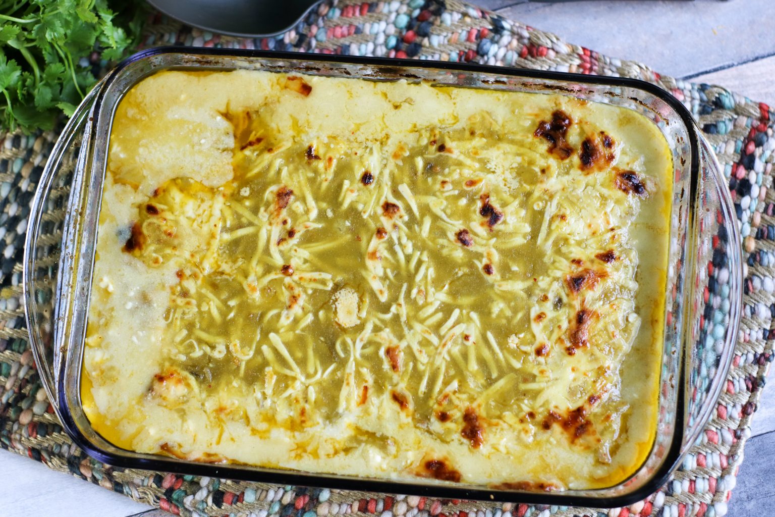 Amazing Low Carb Green Chile Chicken Casserole - Our WabiSabi Life