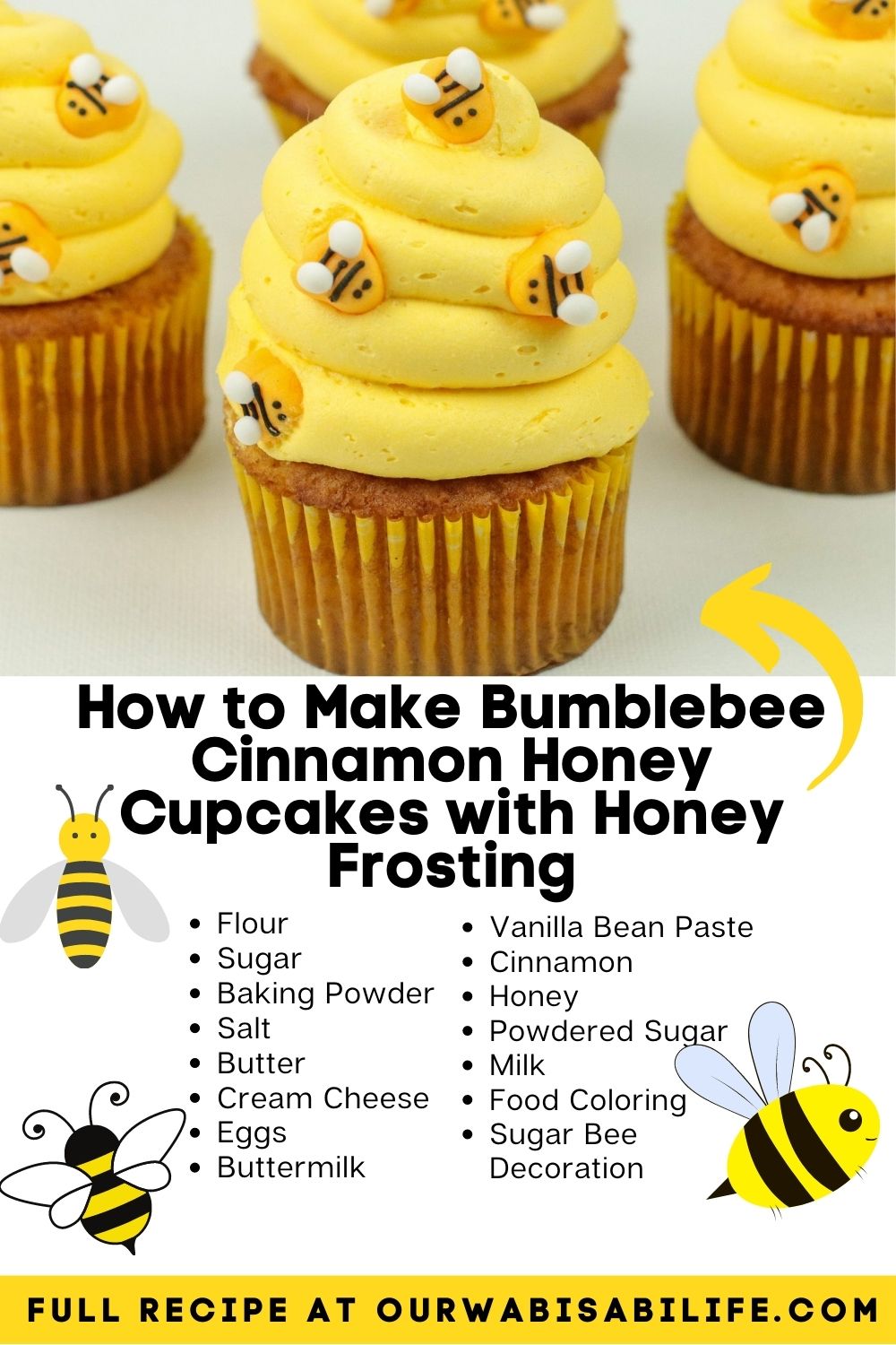 How to Make Bumblebee Cinnamon Honey Cupcakes with Honey Frosting