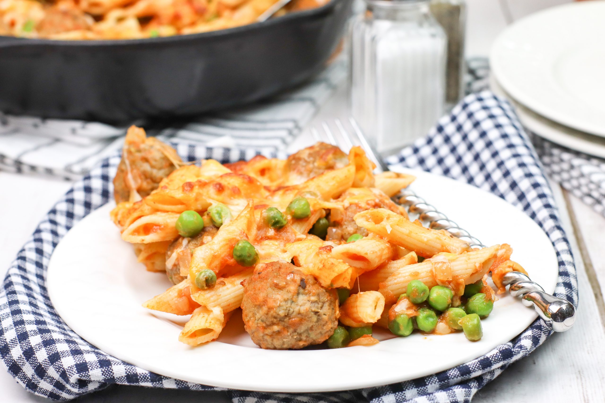 skillet meatball pasta