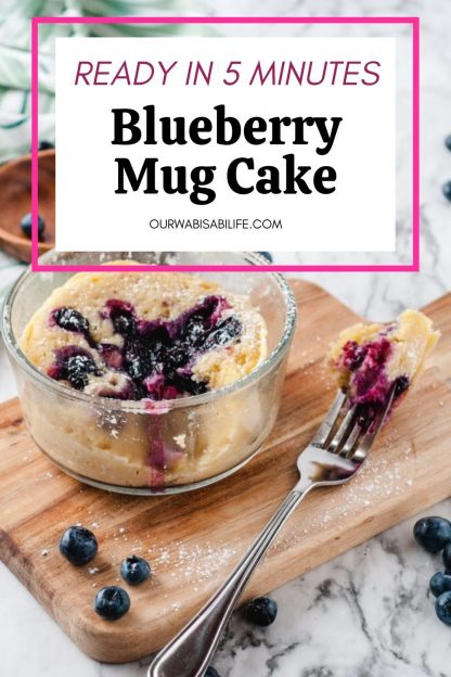 The Best Blueberry Mug Cake Recipe - Our WabiSabi Life